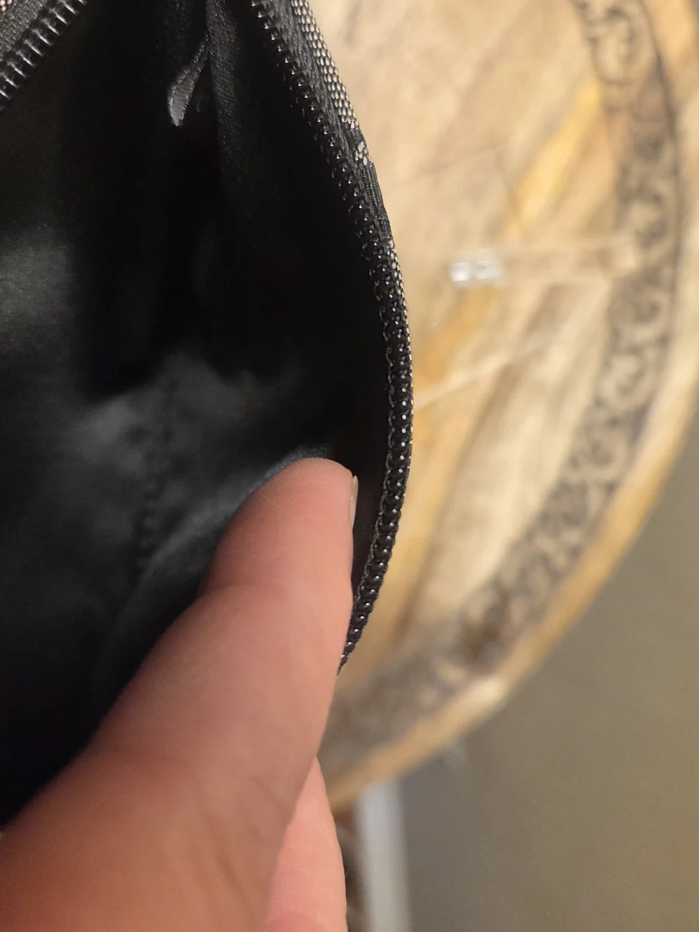Coach Signature Poppy Canvas Wristlet in Charcoal/Black NWOT